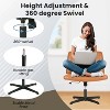 FDW Home Office Chair Armless Cross Legged Desk Chair with Swivel Base and Adjustable Height Upholstered in Faux Leather - 4 of 4