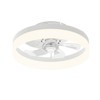 Warmiplanet 20" Flush Mount Ceiling Fans with Lights and Remote Control,White, Transparent Fan Blades, APP Control Available,DC Motor - 2 of 4