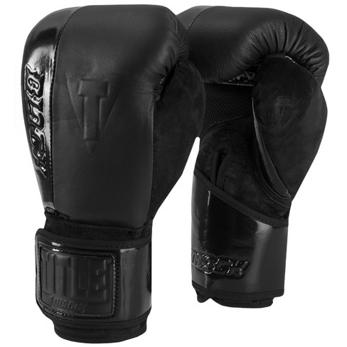 Title Boxing Black Blast Hook And Loop Training Gloves - 14 Oz