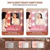Vanity Desk with Mirror and Lights, Makeup Dressing Table w/Adjustable Bulbs, Sturdy MDF Top & Metal Leg, Smart Storage Drawers & Cabinets for Bedroom - 4 of 4