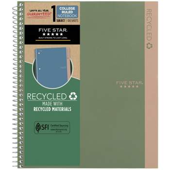 Five Star 100 Sheet 1 Subject College Ruled Notebook Olympic Green