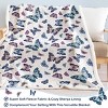 Boersma Purple Butterfly Throw Blanket – Soft, Lightweight & Plush, 50"x60" Cozy Blanket for Bed, Couch, or Gift (Colorful Butterfly) - 2 of 4
