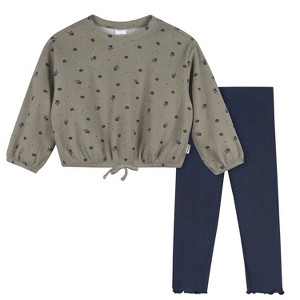 Gerber Toddler Girls' 2-Piece Top and Legging Set - 1 of 4