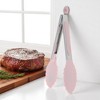 Unique Bargains Serving Tongs Lace Silicone Head Food Tong 7-Inch Dishwasher Safe Stainless Steel Silicone 1Pcs - 2 of 3