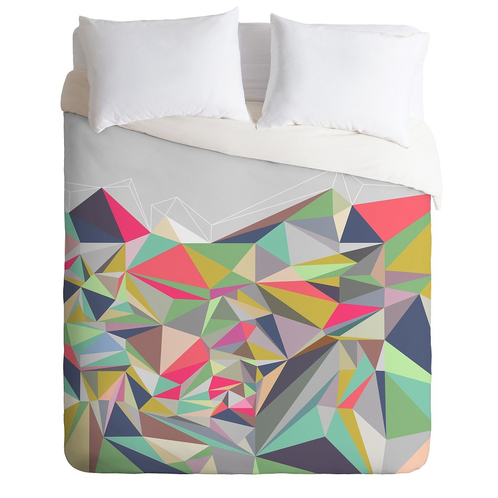 Photos - Bed Linen Mareike Boehmer Graphic 99 X Lightweight Duvet Cover King Gray - Deny Desi