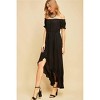 Women's Off the Shoulder High Low Dress - entro - 2 of 4