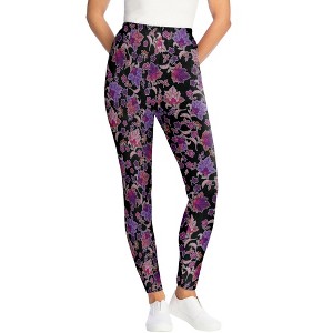 Woman Within Petite Stretch Cotton Cozy Legging - 1 of 3