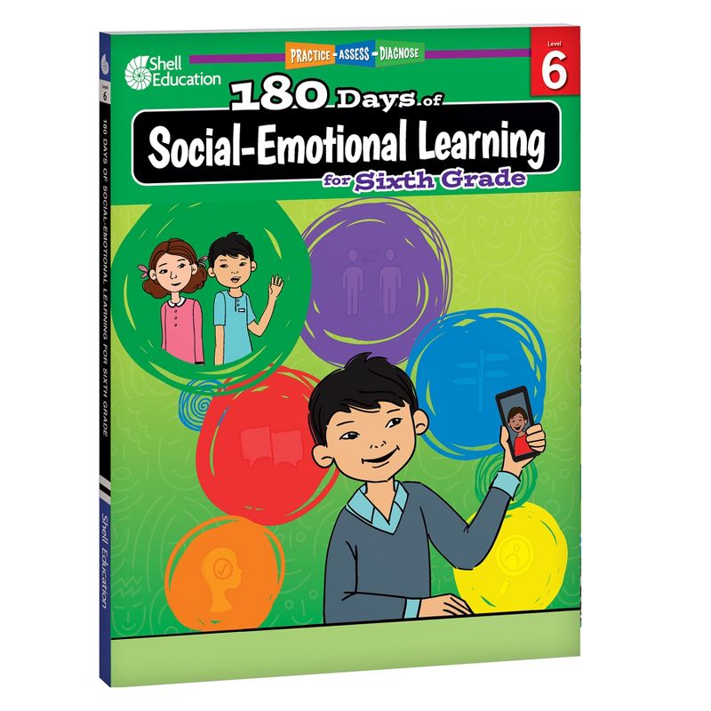 Shell Education 180 Days Social-Emotional Learning, Writing, & Spelling Grade 6: 3-Book Set, 2 of 3