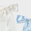 Satin Bow Hair Clip Set 2pc - Wild Fable™ Blue/White - 3 of 3