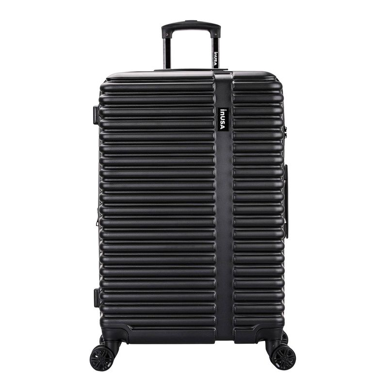 InUSA Ally Lightweight Hardside Large Checked Spinner Suitcase, 3 of 9