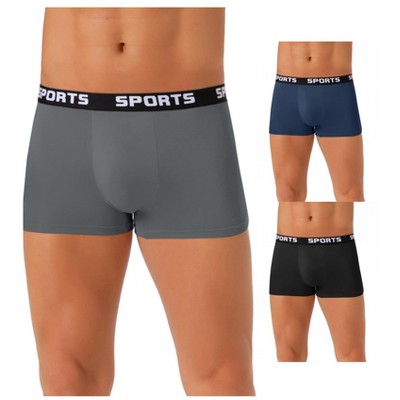 INSPIRE CHIC Men's 3 Pack Short Leg Stretch Underwear Boxer Briefs