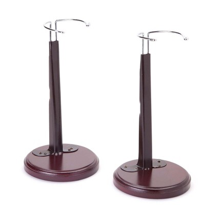 The Queens Treasures 18" Doll Accessories, Set of 2 Wooden Doll Stands