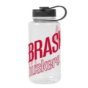 NCAA Nebraska Cornhuskers Portable Drinkware - 38oz: Plastic Water Bottle, 9" Height - 1 of 2