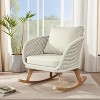 Hrinhom 29.5"W Patio Rockers Chair,Outdoor Wicker Rocking Chair With Cushions - 2 of 4