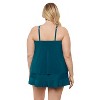 Aqua Green Women's Keyhole Tankini w/ Hardware - 3 of 3