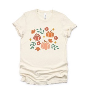 Simply Sage Market Women's Pastel Pumpkins Short Sleeve Graphic Tee - 1 of 4