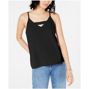 bar III Womens Cut Out Sleeveless Tank Top, Black, PL - 1 of 1