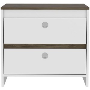 TIRAMISUBEST Nightstand with Smokey Finish, Modern Storage for Small Bedrooms - 1 of 4