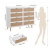 GAOMON 8 Rattan Drawer Dresser w/ Deep Drawers & Wide Top,Wood Chest Storage for Bedroom, Living Room, Hallway - 3 of 4