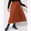 Coolmee Womens Plus Size Maxi Skirt Long Shirring Pleated Skirts Elastic High Waisted A Line Skirts - 2 of 4