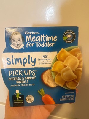 Gerber Toddler Pasta Pick-ups Chicken & Carrot Ravioli Baby Meals - 6oz ...