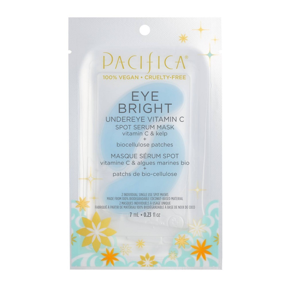 Photos - Cream / Lotion Pacifica Eye Bright Undereye Vitamin C Spot Serum Mask - 0.23 fl oz 