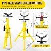 COZONY V-Head Pipe Jack Stand, 2500LB Capacity, Adjustable Height 28"-52", Steel with Folding Legs, Portable Tripod for Welding & Pipe Threading - 2 of 4