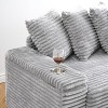 NicBex Couches for Living Room 111.4" Corduroy Sofa Lounge with Cup Holders and Lockers on the Armrests and a Reversible Chaise - 4 of 4