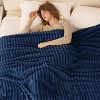Joyfy Queen Size Blanket for Bed, Soft Warm Blue Fleece Blankets Gifts for Women Men Mom, Cozy Cute Soft Throw 90x90 Inches - 2 of 4