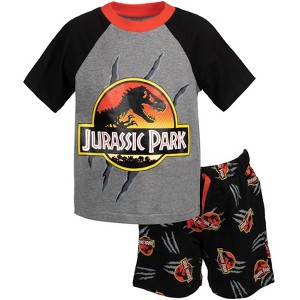 Jurassic World T-Shirt and French Terry Shorts Outfit Set Little Kid to Big Kid - 1 of 4