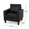 Modern Tufted Wooden Accent Chair Upholstered Club Chair for Bedroom and living room-Christopher Knight Home - 3 of 4