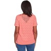 Alfred Dunner Womens Textured Chevron Lace Back Tee - 2 of 4