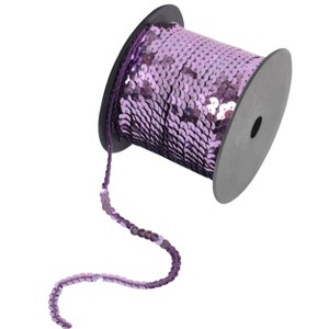 Alilang Flat Sequin Strip, 6mm String Metallic Sequin Strand, Paillette Metallic Sequin Trim Sewing DTY Craft Embellishment, 100 Yards - 1 of 4