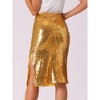 Allegra K Women's Glitter Side Slit High Waist Party Midi Sequin Skirt - 4 of 4
