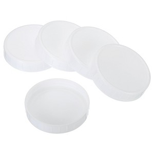 Unique Bargains Regular Mouth Plastic Mason Jar Lids with Silicone Sealing Ring 6 Pcs - 1 of 4