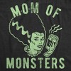 Womens Mom Of Monsters T Shirt Funny Halloween Coffee Parenting Novelty Graphic Tee - Crazy Dog Women's T Shirt For Halloween Season - 2 of 4