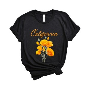 Simply Sage Market Women's California Flower Colorful Short Sleeve Graphic Tee - 1 of 3
