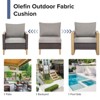 Gymojoy 2PCS Outdoor Patio Sectional Sofa Wicker Sofa Rattan & Wicker Modern Modular Sofa - 4 of 4