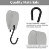 Unique Bargains Multi-Purpose Leather Metal Loop Coat S Hooks  for Wardrobe Clothes Rail Kitchen Bathroom 5Pcs - 3 of 4