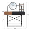 Infurnic Makeup Vanity Tables Set with Lighted Mirror, Drawer and Shelves, for Bedroom, Multicolored, 40.55"*18.89"*50.4" - 3 of 4