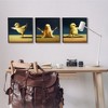 Stupell Industries Funny Yoga Chick Trio Farm Birds Stretching Poses 3pc Framed Giclee Art Set, Black, 17" x 17" - 2 of 4