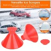 iMountek"2Pcs Round Cone Shaped Ice Scrapers for Car, Truck & Bus – Efficient Snow & Ice Removal Tool"Red - 4 of 4