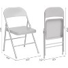 Folding Chairs Set of 4 - Metal Chairs, Hold Up to 350 Pounds, Foldable for Outside & Indoor Use - 3 of 4