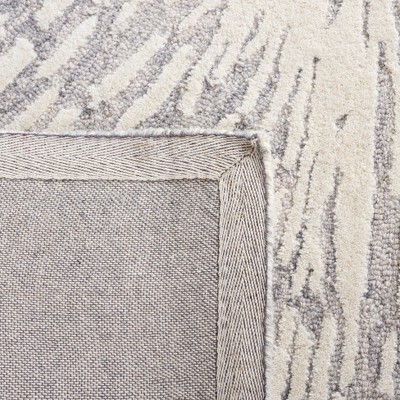 Gray and Ivory Handmade Wool Tufted 8' x 10' Area Rug