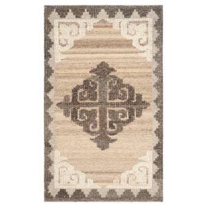 Brown/Charcoal Solid Knotted Accent Rug - (3