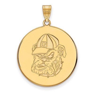 Black Bow Jewelry 14k Yellow Gold Georgia Bulldogs NCAA Extra Large Pendant