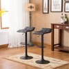 Roundhill Furniture Belham Swivel Bonded Leather Adjustable Bar Stool, Black, Set of 2 - 3 of 4