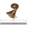Allegra K Women WP75 Tassels Beaded Braided Skinny PU Waist Belt 1 Pc - 3 of 4