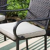 2pk Rattan/Steel Patio Dining Arm Chairs with Cushions - Captiva Designs: Weather-Resistant, Rust-Proof - 2 of 4