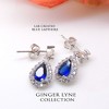 Sonoma Stud Dangle Earrings Blue Pear Clear Cz Womens Ginger Lyne Collection - 3 of 4